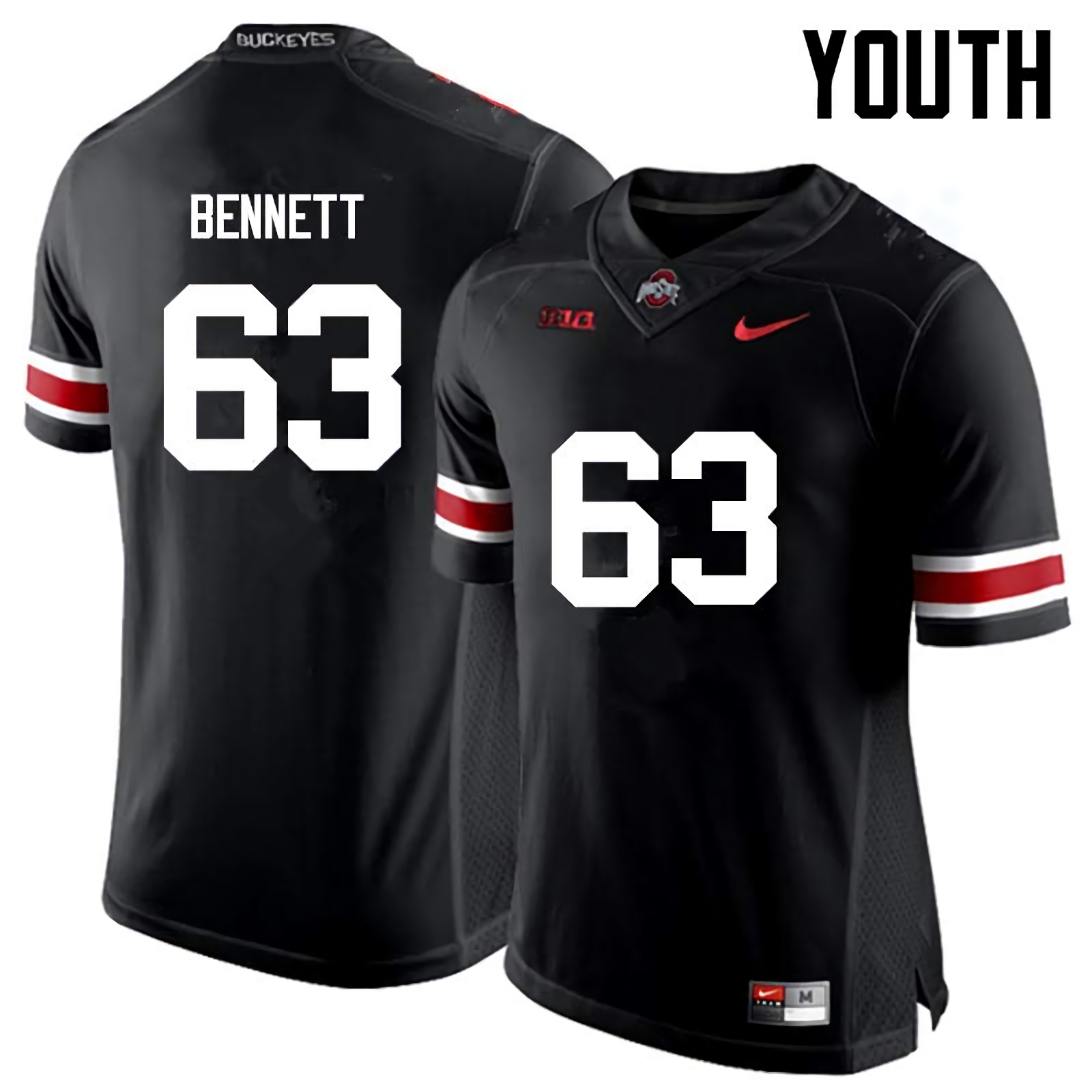Michael Bennett Ohio State Buckeyes Youth NCAA #63 Nike Black College Stitched Football Jersey VIS5056LW